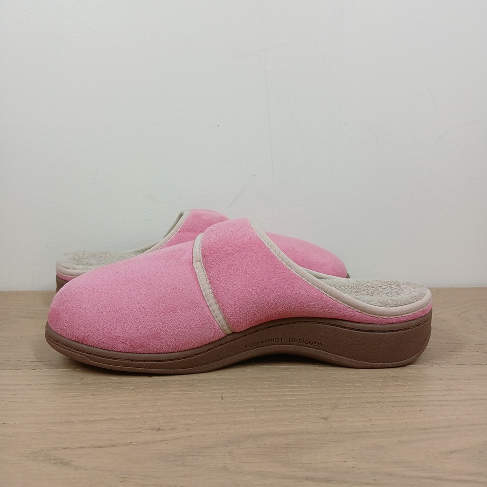 Vionic Slippers Womens 6 Pink Laura Orthotic Comfort Mule House Shoes - Picture 4 of 12